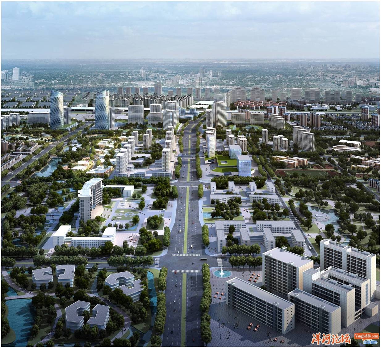 洋河新城新城区沿徐淮路效果图
