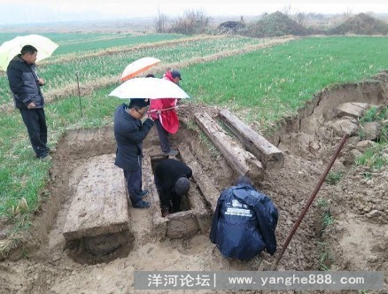 郑楼古城发现一座清代古墓