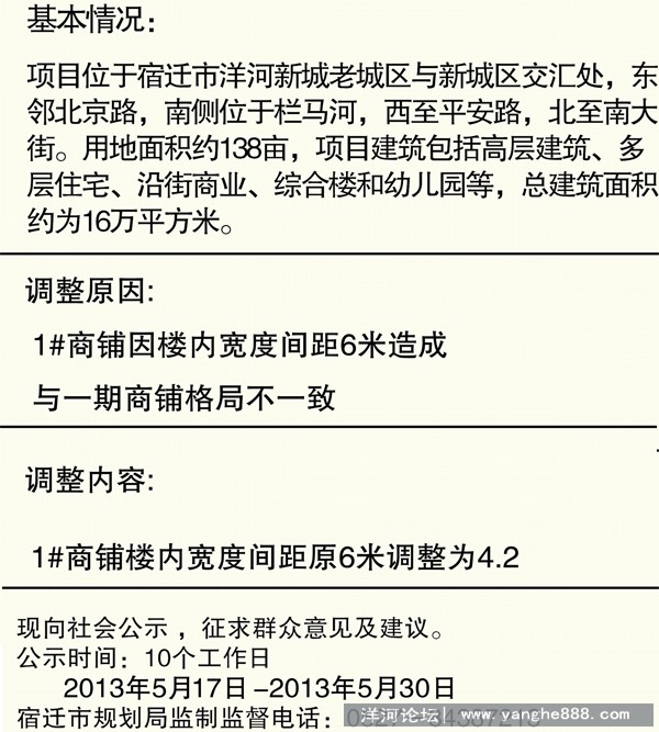 紫金名门二期商铺调整公示